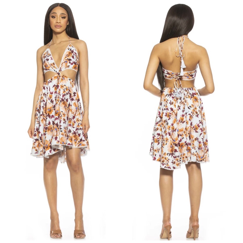NWOT Alexia Admor Ali Halter Dress Size 4